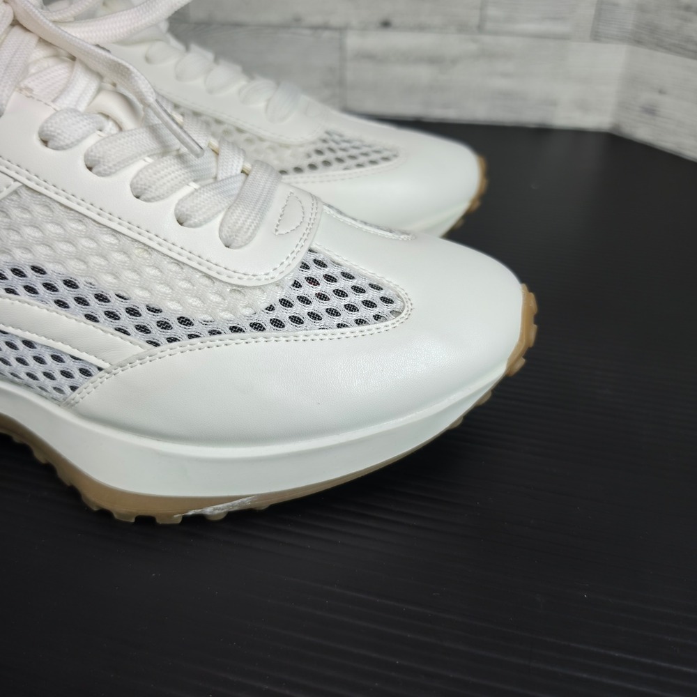 Steve Madden Sneakers Lace Up Sporty Athleisure Gum Sole Size 9 - Picture 7 of 13